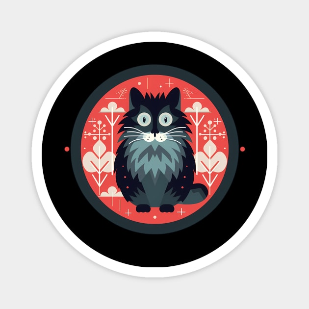 Norwegian Forest Cat Xmas Ornament, Love Cats Magnet by logiamerch